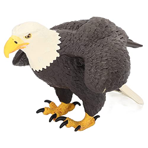 Keenso Adorno de águila, figura de búho de PVC duradera, decoración realista de águila calva, juguete educativo superior a 3 años