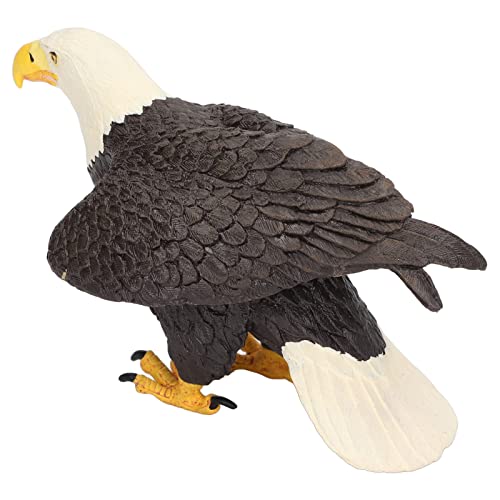 Keenso Adorno de águila, figura de búho de PVC duradera, decoración realista de águila calva, juguete educativo superior a 3 años