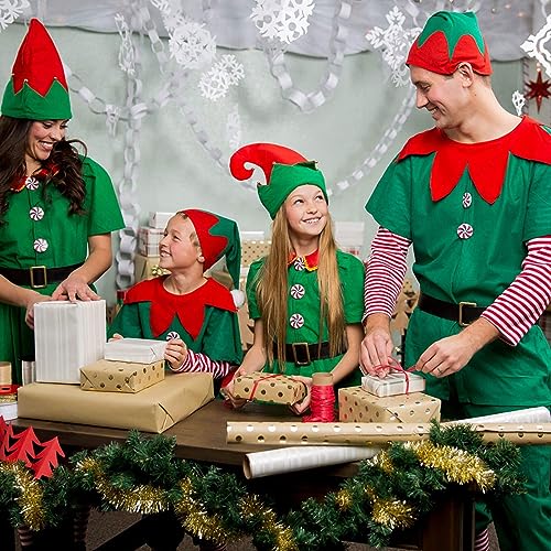 Kirdume Disfraz De Elfo Para Niños, Elfo Navidad Para Niños, Elfo Para Hombre, Elfo Navidad Para Mujer Y Niña, Ayudante Papá Noel Para ujer