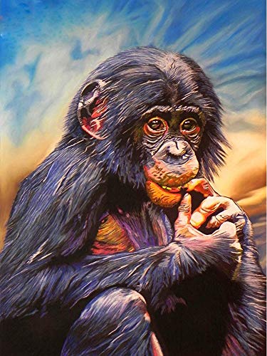 Kits de animales monos pintura al óleo por números para adultos pinturas por números pintura en lienzo regalo DIY decoración del hogar A6 45x60cm