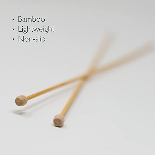 Korbond Agujas de bambú para Hacer Punto 6 mm x 35 cm