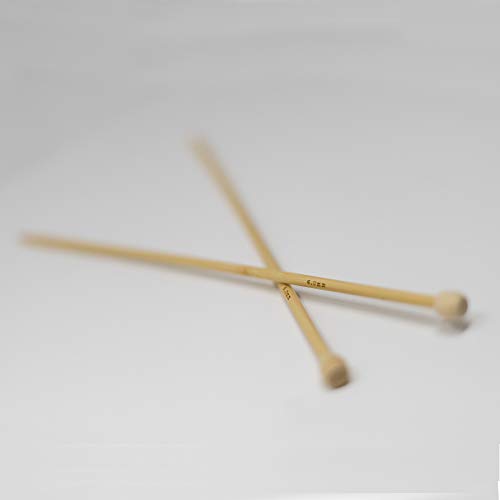 Korbond Agujas de bambú para Hacer Punto 6 mm x 35 cm
