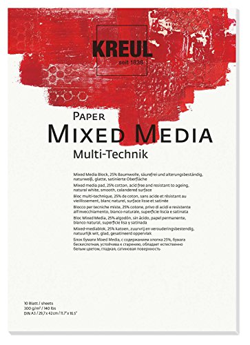 KREUL 69022 – Paper Mixed Media, DIN A3, 10 Hojas