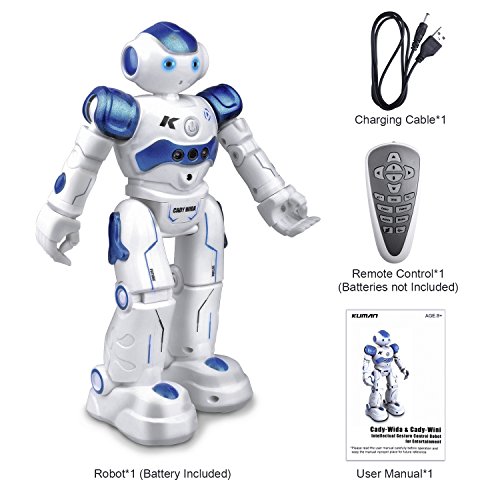 kuman Robot de Juguete de Regalo a Control Remoto, Smart Robotics Camina Canta Baila Programables y Sensación de Gestos para el Entretenimiento de Los Niños KR2