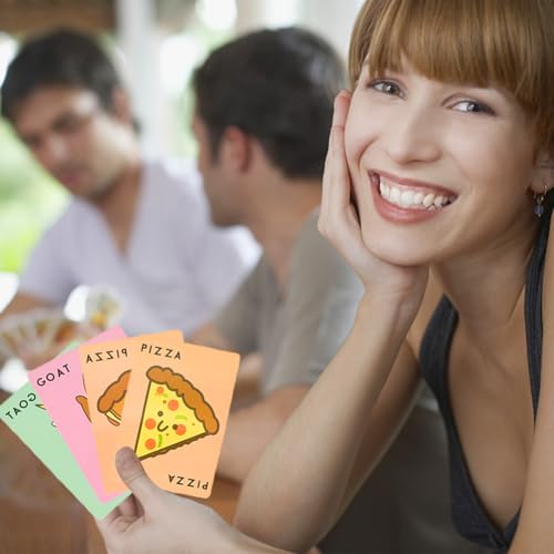 LabDip Taco Gatto Pizza Gioco Di Carte,Gioco Di Carte,Giochi Carte per Bambini E Adulti, per Divertenti e Piacevoli Serate Tra Amici e Parenti - Versione Inglese -Nero