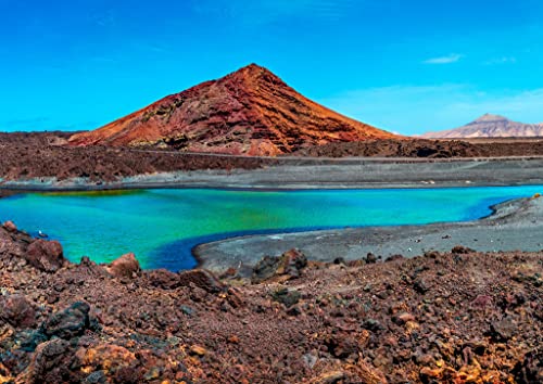 Lais Puzzle Naturaleza volcánica en el Parque Nacional de Timanfaya, Cerca de la Costa del mar en Lanzarote, Islas Canarias, España 500 Piezas