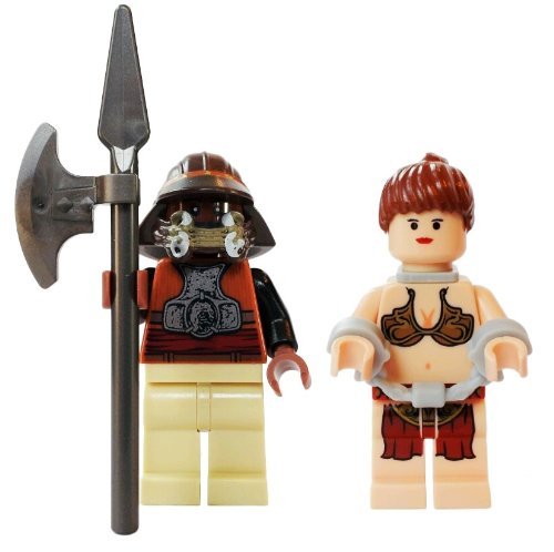 Lando Calrissian (Jabba Guard) y Princesa Leia Esclava con Cadenas - LEGO Star Wars Minifiguras