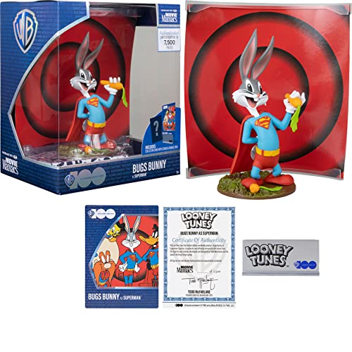 Lansay Movie Maniacs - Bugs Bunny en Traje de Superman - Looney Tunes - Figura de colección y Accesorios - Personajes de Cine - A Partir de 12 años