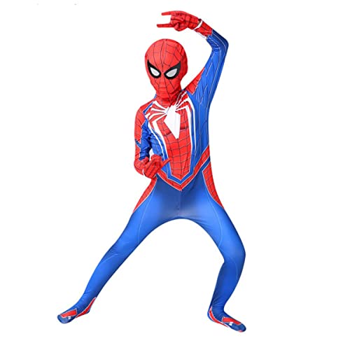 Leezeshaw Disfraces de Niños de Superheroes de PS4, Disfraz de Spiderman de PS4 para Adulto, Disfraz de Cosplay de Spiderman para Halloween