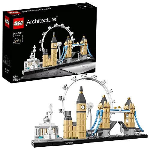 LEGO 10280 Ramo de Flores, Set de Construcción para Adultos, 21034 Architecture Londres, Set de Construcción Creativa, London Eye, Big Ben, Tower Bridge,