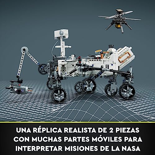 LEGO 42158 Technic NASA Mars Rover Perseverance, Juego del Espacio con Experiencia App AR, Juguete de Construcción Ciencia e Ingeniería de Vehículos, Regalo de Reyes para Niños y Niñas de 10 Años