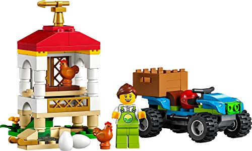 LEGO City Chicken Henhouse 60344 - Juego de juguetes de granja para niños, niños y niñas a partir de 5 años (101 piezas)