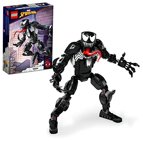 LEGO Marvel 76230 - Figura de Venom totalmente articulada, juguete de acción de súper villano, juego coleccionable del universo Spider-Man, juguetes alienígenas para niños y niñas