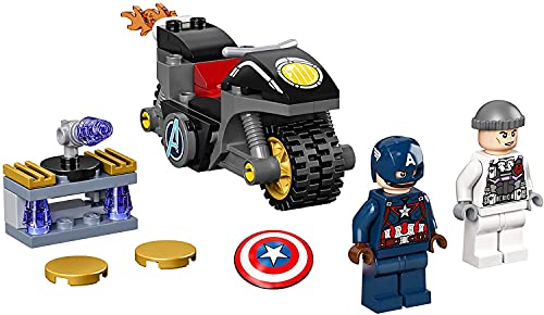 LEGO Marvel Captain America and Hydra Face-Off 76189 Collectible Building Kit; Captain America and Motorcycle Set; New 2021 (49 Pieces)