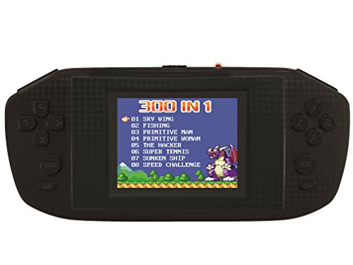 LEXIBOOK- Consola Arcade Center de Video Portátil, Color Negro, 2.8" (JL3000)