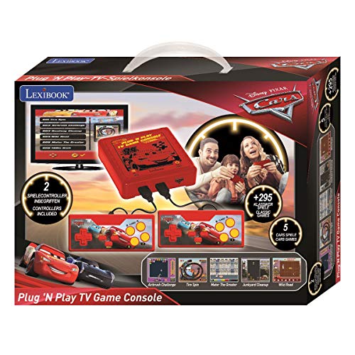 Lexibook JG7800DC-1 Plug 'N Play - Consola de Juegos para TV (300 Juegos), Color Rojo
