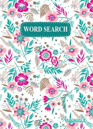Libros de desafío de búsqueda de palabras florales tamaño viaje, 110 rompecabezas por libro, color blanco