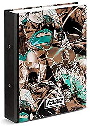 Liga de la Justicia- Carpeta A4 DC Comics Anillas Does Not Apply, Multicolor, One Size (Karactermania KM-37633)