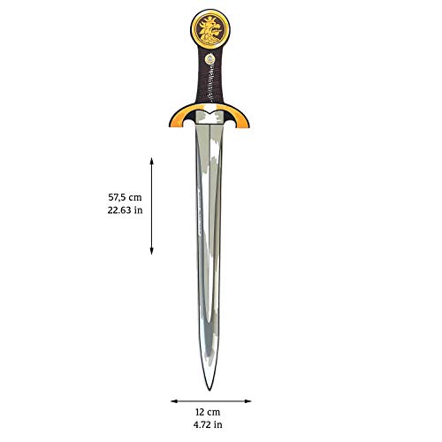 Liontouch - Caballero Noble Espada, Rojo - 57,5 cm | Juguete Medieval de Espuma para Juegos de Imitación para Niños con Tema de León Dorado | Armas Seguras para Disfraces y Vestuario de Niños