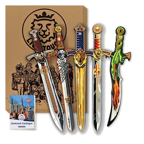 Liontouch - Conjunto de Espadas para Niños | Contiene Cinco Espadas de Juguete de Espuma Dragón Fantasía, León Rey, Príncipe, Pirata Calavera & Vikingo Nórdico