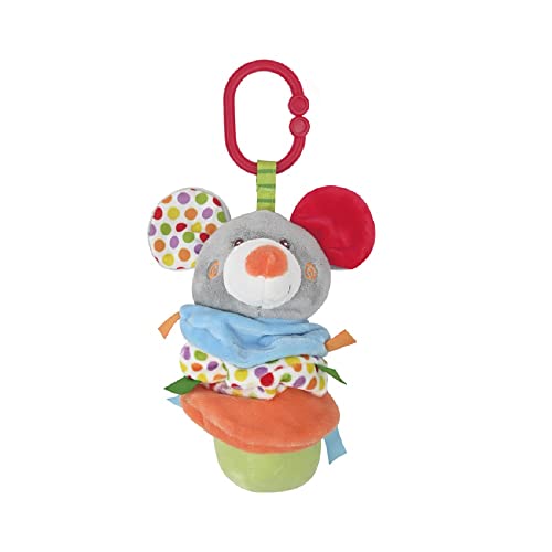 Lorelli juguete bebés vibración, anillo en C, zonas plegables, juguete de agarre, color:gris