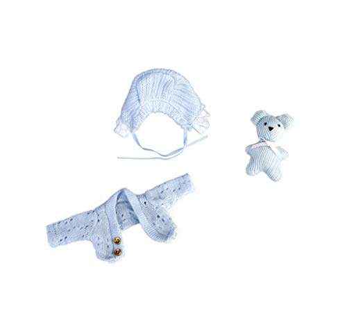 los Barriguitas Set de bebé con ropita y Mascota de Punto, Color Azul