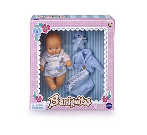 los Barriguitas Set de bebé con ropita y Mascota de Punto, Color Azul