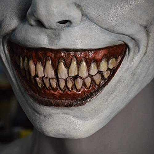 Luckywaqng La máscara de miedo, los demonios sonrientes, los apoyos del mal tarjeta de escolarización (blanco, talla única)