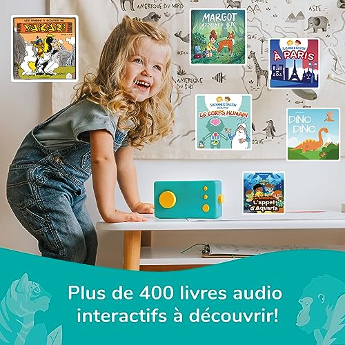 Lunii Ma Fabrique à Histoires - Modelo 3 - Edición limitada Retos Nature Bioviva - Cuentadora interactiva para niños - Caja de historias fabricada en Francia - Nuevo modelo - Juego incluido