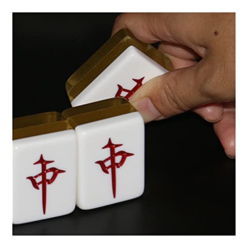 LYLY Mah Jongg Set - Chinese Mahjong Club Set con Azulejos del Viento del Este, Set de palitos de apuestas y Dados para el Juego de Estilo Chino Jugar