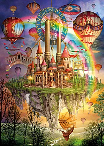 LZQZJD® 4000 Piezas de Rompecabezas para Adultos El Juego de Rompecabezas Rainbow Sky Castle para niños es Muy Adecuado para Juegos educativos de relajación y meditación