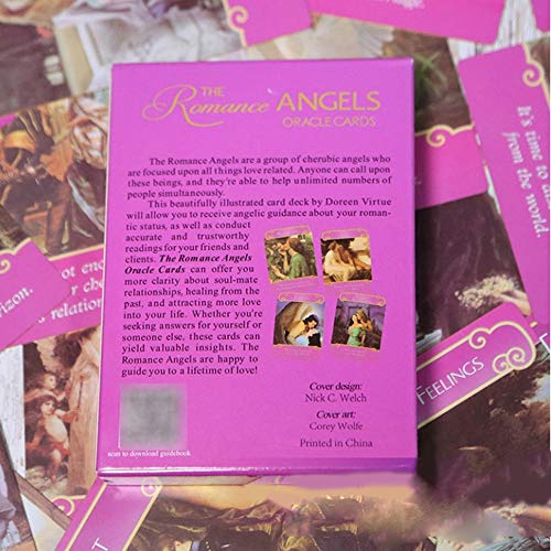 M-GLT 44 Tarjetas Oracle de ángeles romances chapadas en Oro (inglés con guía)