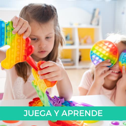 MAGIC SELECT Juguete sensorial Fidget pompas, Juguete de explotar Burbujas Push and Pop para Hacer estallar, antiestrés para ansiedad, para niños y Adultos…