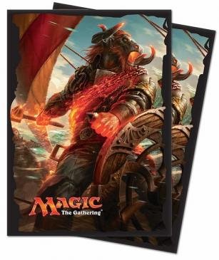Magic: The Gathering - Rivales de Ixalan Angrath, la funda protectora de cubierta estándar con cadena de llama (80 quilates)