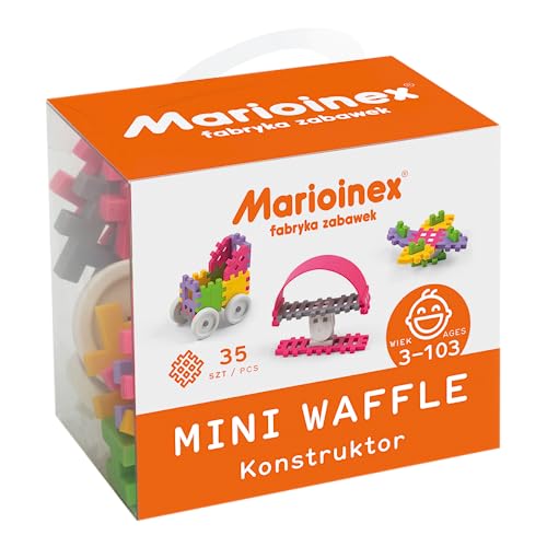 Mario-Inex Mini Waffle, Juego de 35 Piezas para niña constructora, Multicolor Fabryka Zabawek Marian Suchanek Marioinex_902790
