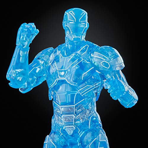Marvel Classic Hasbro Series - Figura de Iron Man Holograma de 15 cm - Diseño Premium - 2 Accesorios y 1 Pieza de Figura para armar