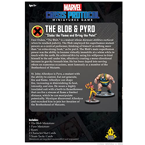 Marvel Crisis Protocol - The Blob & Pyro - Juego de Miniaturas en Inglés