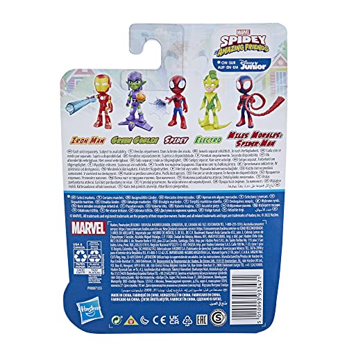 Marvel Hasbro Spidey and His Amazing Friends - Figura de acción de Iron Man - con Accesorio - para niños a Partir de 3 años, F3998