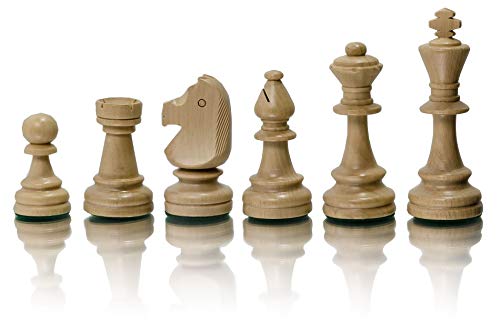 Master of Chess Professional Staunton n. ° 6, Piezas de ajedrez de Madera ponderadas en Elegante Caja, Figuras de ajedrez de Torneo, Rey 98 mm