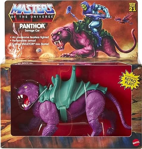 Masters of The Universe (Masters del Universo Orígenes) Figura Panthor, muñeco articulado de Juguete con Armadura (Mattel GVN49) - Amazon Vine