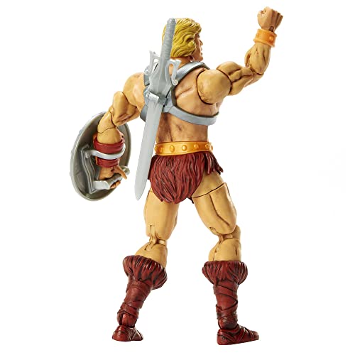 Masters of the Universe Masterverse He-Man 40 aniversario Figura de acción articulada con accesotios, edición especial, juguete +6 (Mattel HJH58)