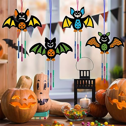 Matogle 9 piezas juego de parabrisas de murciélagos de Halloween juego de artesanía de decoración de madera juego de sonido infantil juego de Castillo de madera con regalos de cumpleaños para niños