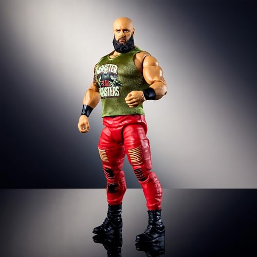 Mattel WWE Elite Figura de acción y accesorios, 6 pulgadas coleccionable Braun Strowman con 25 puntos de articulación, aspecto realista y manos intercambiables