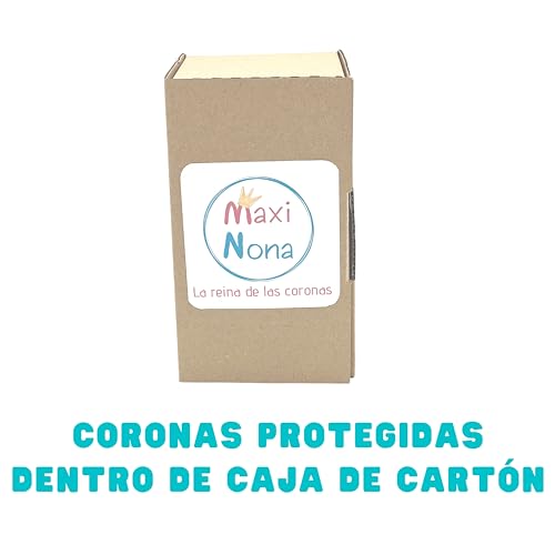 MAXI NONA MAXINONA.COM Pack de 14 coronas para cumpleaños y fiestas infantiles (Surtido multicolor)
