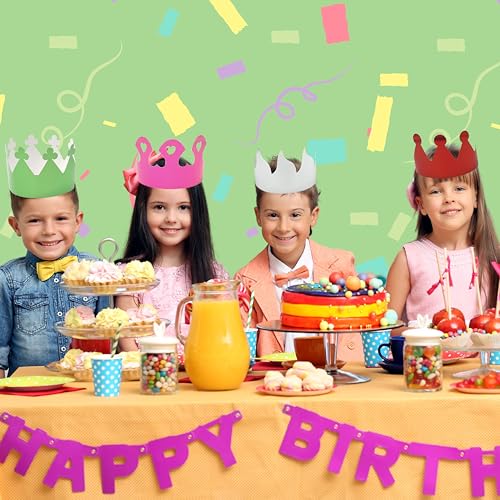 MAXI NONA MAXINONA.COM Pack de 14 coronas para cumpleaños y fiestas infantiles (Surtido multicolor)