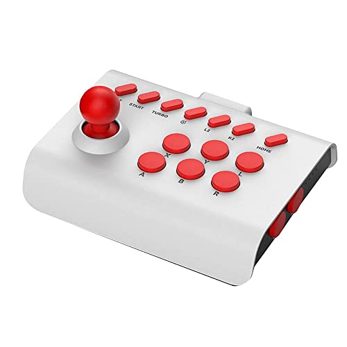 MayHei Arcade Fight Stick Game Fighting Joystick Controlador para Switch PS4 PS3 Ultimate Pandora Caja Antideslizante PC Android IOS Teléfono Móvil Blanco Rojo
