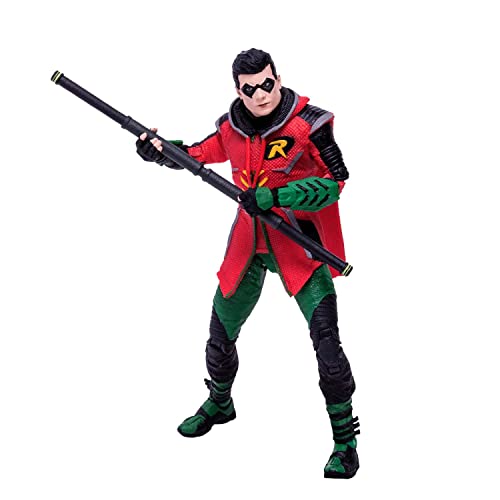 McFarlane Toys DC Gaming - Figura de acción de Robin de 7 Pulgadas con 22 Partes móviles, Figura Coleccionable de DC Gotham Knights con Base de Soporte y Tarjeta de Personaje Coleccionable única, a