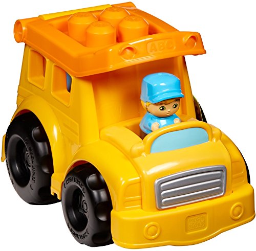 Mega Bloks- Autocar del Cole, Juego de Bloques de construcción, Multicolor (Mattel DYT59)