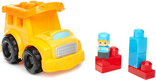 Mega Bloks- Autocar del Cole, Juego de Bloques de construcción, Multicolor (Mattel DYT59)