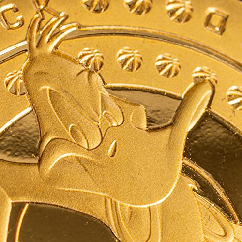 Merchoid Space Jam A New Legacy Collection: Daffy Duck Edición Limitada Numerada Individualmente Monedas Coleccionables Color Oro Serie 1 Número 4